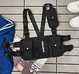 Нагрудна сумка HGUL+BAG 6410 чорна, фото 2