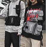 Нагрудна сумка HGUL+BAG 6410 чорна, фото 5