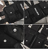 Нагрудна сумка HGUL+BAG 6410 чорна, фото 7