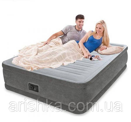 Двоспальне надувне ліжко Intex 64418 (152x203x56 см) Comfort-Plush Airbed, фото 1