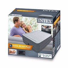 Двоспальне надувне ліжко Intex 64418 (152x203x56 см) Comfort-Plush Airbed, фото 6