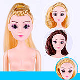Рухома (шарирна) BJD лялька лялька в платті з паєтками, фото 3