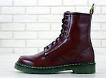 Жіночі зимові черевики Dr. Martens 1460 Bordo ТЕРМО без хутра 36-40рр. Реальне фото. Мартінси чоботи, фото 5