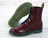 Жіночі зимові черевики Dr. Martens 1460 Bordo ТЕРМО без хутра 36-40рр. Реальне фото. Мартінси чоботи, фото 8