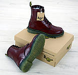 Жіночі зимові черевики Dr. Martens 1460 Bordo ТЕРМО без хутра 36-40рр. Реальне фото. Мартінси чоботи, фото 9