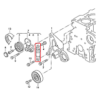Амортизатор натяжного механізму ременя генератора на Фольксваген Крафтер": 2.5 TDI 2006-> FEBI (Німеччина)