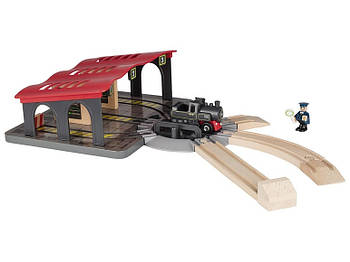 Набір локомотивне депо для дерев'яної залізниці Playtive Junior