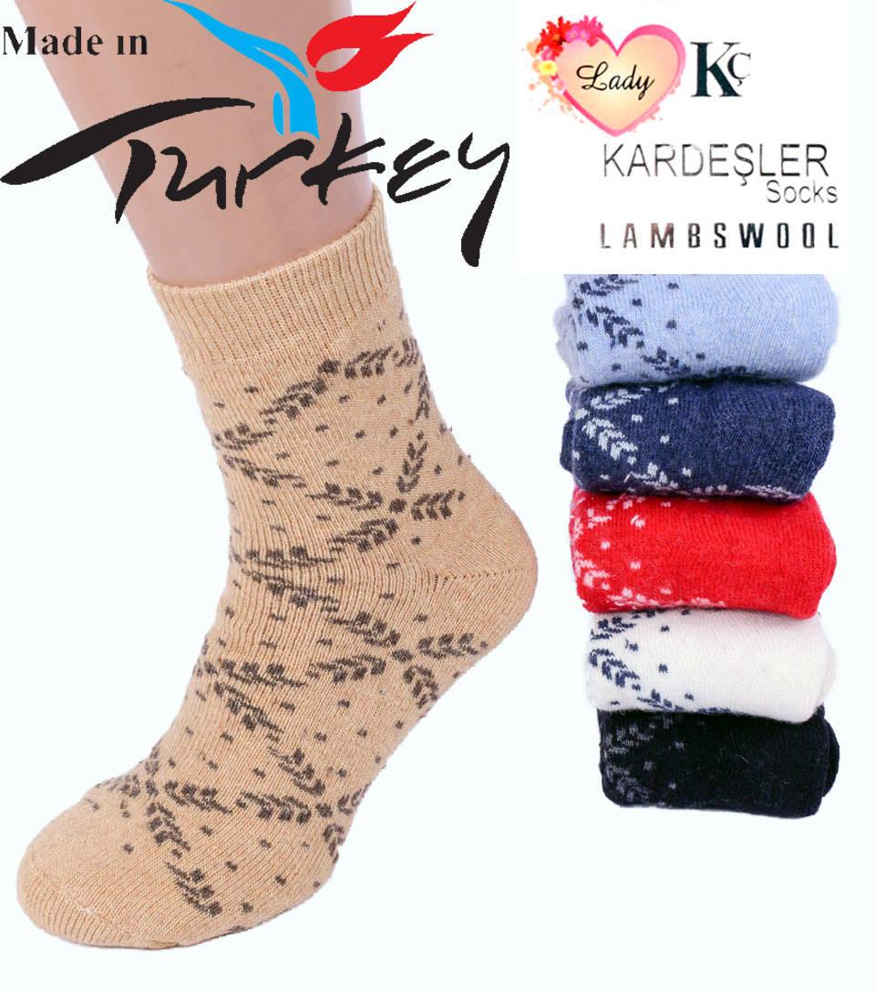Шкарпетки жіночі ароматизовані шерсть махра Kardesler BS0994-10. В упаковці 12 пар. Туреччина.