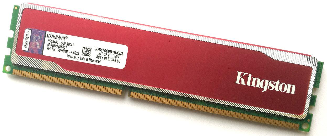 Ігрова оперативна пам'ять Kingston HyperX Red DDR3 4Gb 1600MHz PC3 12800U 1R8 CL9 (KHX16C9B1RK2/8) Б/В, фото 1