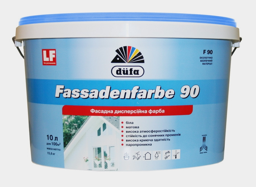 Краска ДЮФА ФАСАДНАЯ FASSADENFARBE F90 5л 7кг