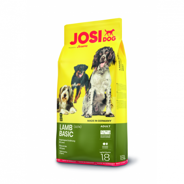 Josera JosiDog Lamb Basic 18 кг - для дорослих собак з ягням