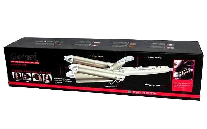 Потрійна плойка Gemei GM-1988, фото 1
