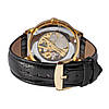 Механічний годинник Forsining Skeleton, чоловічий наручний годинник форсінінг, оригінальний чорний годинник, фото 4