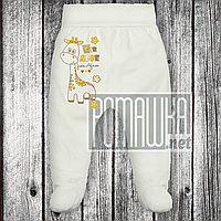 Теплі повзунки р 74 5-7 міс на флісі дитячі штанці на широкій еврорезинке для малюків ФУТЕР 3180 Бежевий