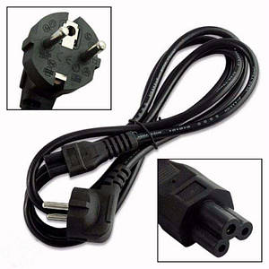 Кабель живлення AC для ноутбука 3pin 1.5m 3*0,50 28X0.015 2000w+ "клевер"