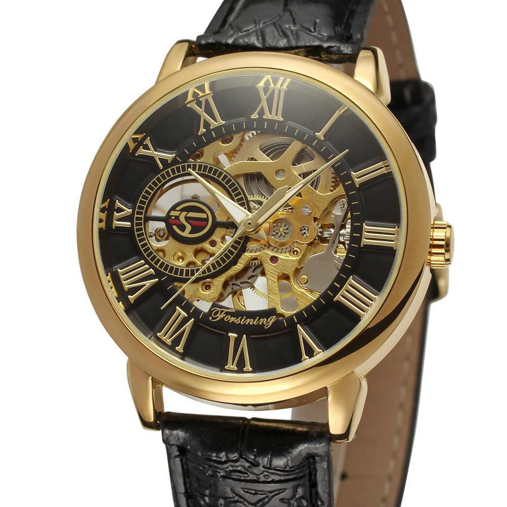 Механічний годинник Forsining Rich (black-gold)