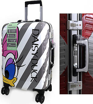 Дитячий чемодан дорожній 20" «Daisy Duck», кодовий замок + ключ, органайзер, підніжка