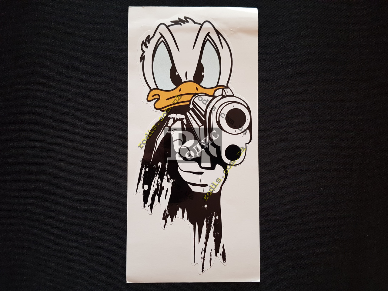 Наклейка на автомобіль Дональд Дак, кольорова (h=230 мм, l = 110 мм)