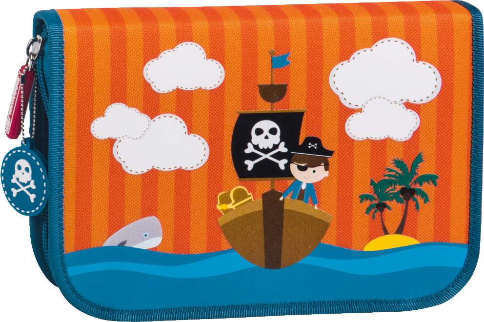 Пенал Brunnen з наповненням олівців Staedtler, з двома клапанами, з принтом 19,5 х 13,5 х 3,5 см 104912015