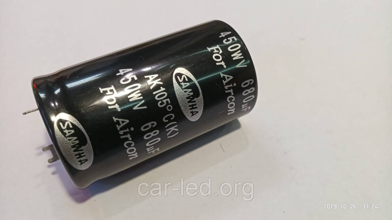 680mkf — 450v* для інвертора кондиціонера AK 35*60 SAMWHA, 105 °C, фото 1