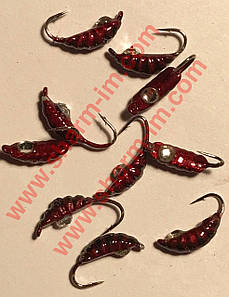 Мормилка вольфрамова Bravo 4230-134 3,0 мм 0,46 г. Опарочка з вушком фарбований