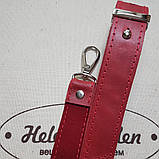 Ремінь для сумки з натуральної шкіри 130*2,5. Колір "Алий"., фото 2