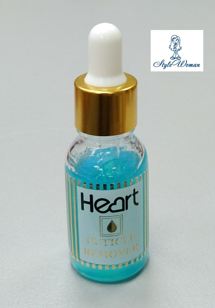Кутикул ремовер для розм'якшення кутикули Heart з піпеткою 15мл cuticle remover харт
