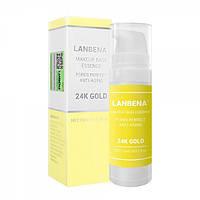 Основа для макияжа Lanbena Makeup Base Essence 24k gold, с нано-золотом, 15 мл