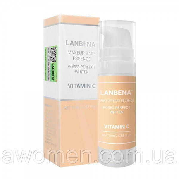 Основа для макіяжу Lanbena Makeup Base Essence Vitamin C, з вітаміном С, 15 мл, фото 1