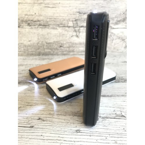 PowerBank C48 50000mAh + LED ліхтарик, 3 USB, повербанк універсальна батарея, зовнішній акумулятор G