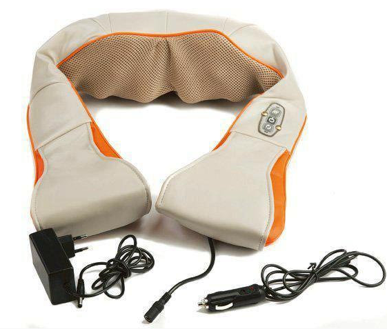 Роликовый массажёр для спины и шеи Massager of neck kneading Массажер для тела Шейный массажер - фото 1 - id-p1065592169