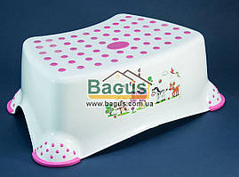 Підставка (табурет) для дітей пластикова (колір — білий) Irak Plastic (Туреччина) CM-510-1