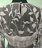 Стильне жіноче плаття ошатне довге лавандового кольору з поясом, Туреччина, фото 5