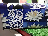 Подарочная коробочка синяя с цветами