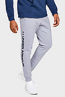 Чоловічі сірі спортивні штани RIVAL FLEECE WORDMARK LOGO JOGGER Under Armour 1345634-035