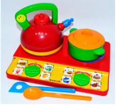 Набір іграшкового посуду з плиткою Bamsic на 5 предметів