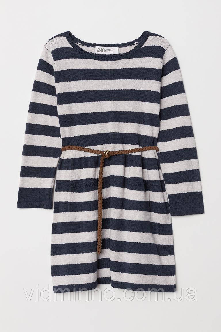 Тепла в'язана сукня з ремінцем H&M на дівчинку р.92 - 1,5-2 роки, фото 1