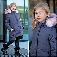 Пальто детское Heidi на биопухе- ТМ Brilliant размеры 122,