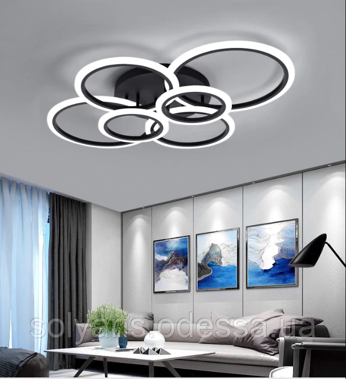 Люстра світлодіодна 221811-6 Dimmer (біла,чорна?коричневий,сірий))