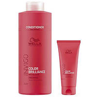 Бальзам-уход для защиты цвета окрашенных жестких волос Wella Invigo Color Brilliance