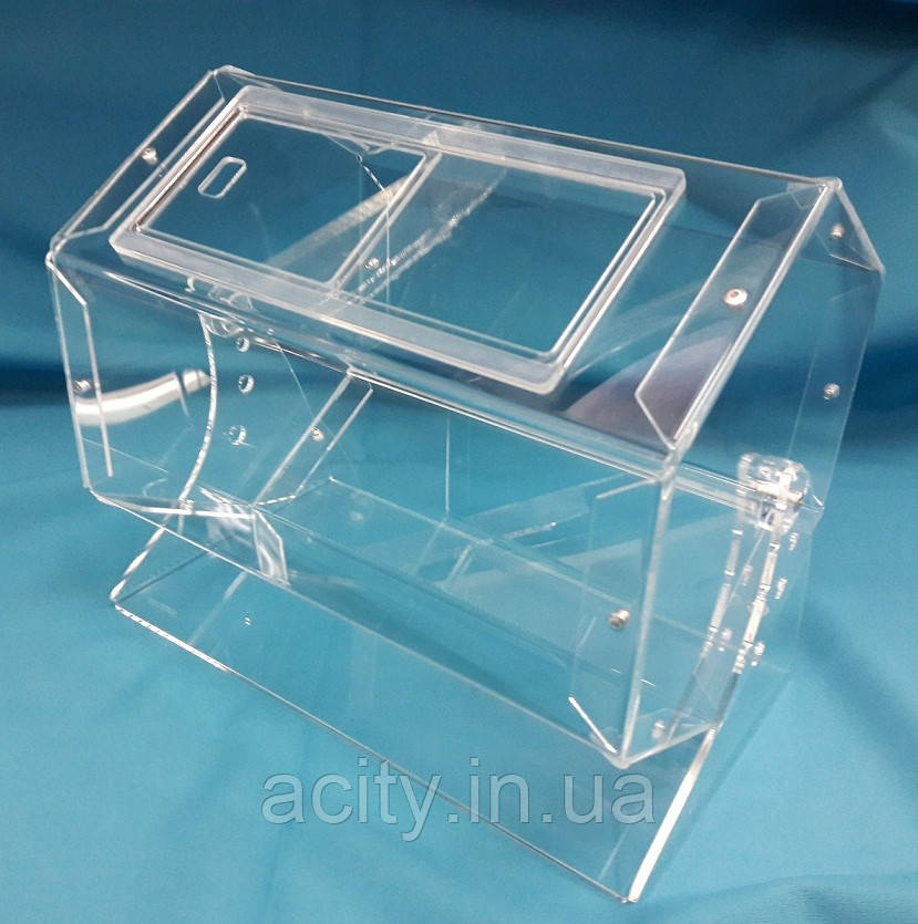 Акриловий лототрон для акцій і розіграшів. Прозорий барабан для жеребкування. 9л, фото 1