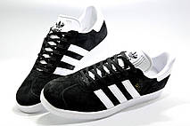 Чоловічі кросівки Adidas Gazelle, Black/White, фото 6