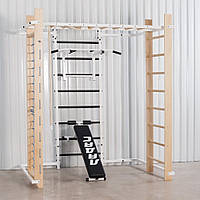 Шведська стінка спортивний комплекс Olimp White для дітей і дорослих посилена металева для всієї родини