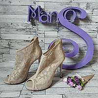 Жіночі ботильйони Vero Cuoio Maria Pino літні черевики натуральна шкіра бежевого кольору 36 розмір