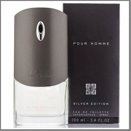 Pour Homme Silver Edition туалетна вода 100 ml. (Чоловічі Сільвер Эдишн Пур Хом), фото 2
