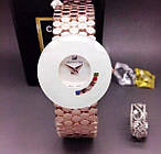 Годинник жіночий із камінням білий циферблат у формі алмазу White