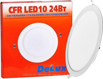 Світильник врізний DELUX CFR LED 10 4100 ДО 24 Вт 220 В круглий