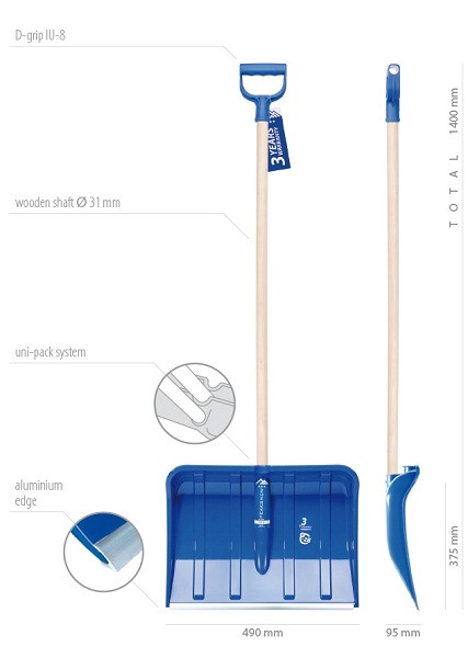 Лопата Prosperplast Alpin 2A, 49*140 см.