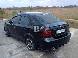 Спойлер Chevrolet Aveo T250 "Лип" (склопластик) "Orticar", під фарбування