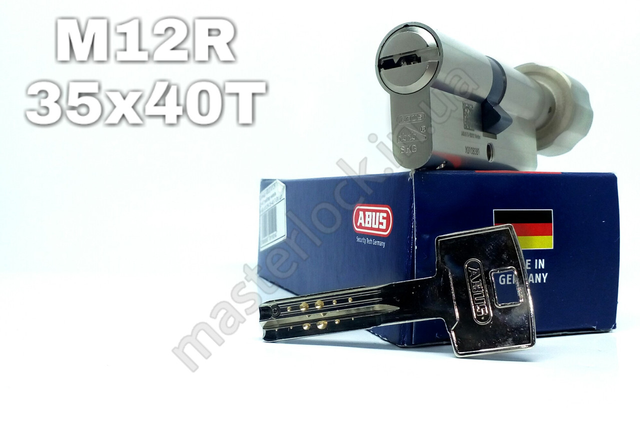 Циліндр ABUS M12R 75мм 35-40 ключ-тумблер